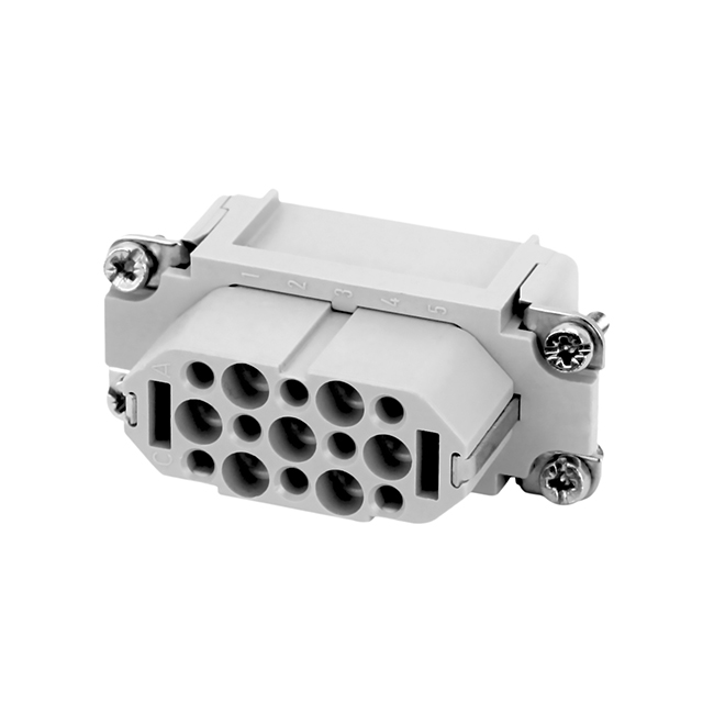 INSERT FEMALE 15POS+1GND CRIMP