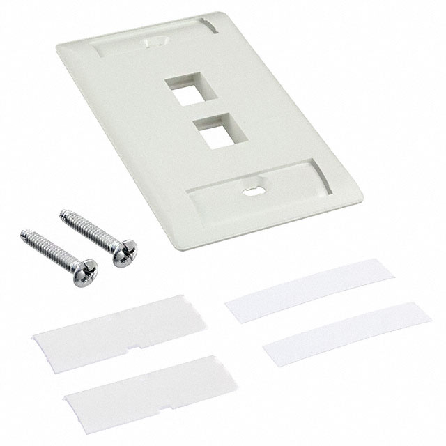 FACEPLATE SNGL GANG 2PORT WHITE