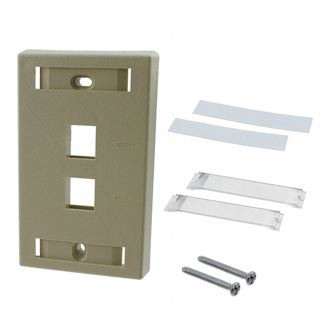 FACEPLATE SNGL GANG 2PORT ALMOND