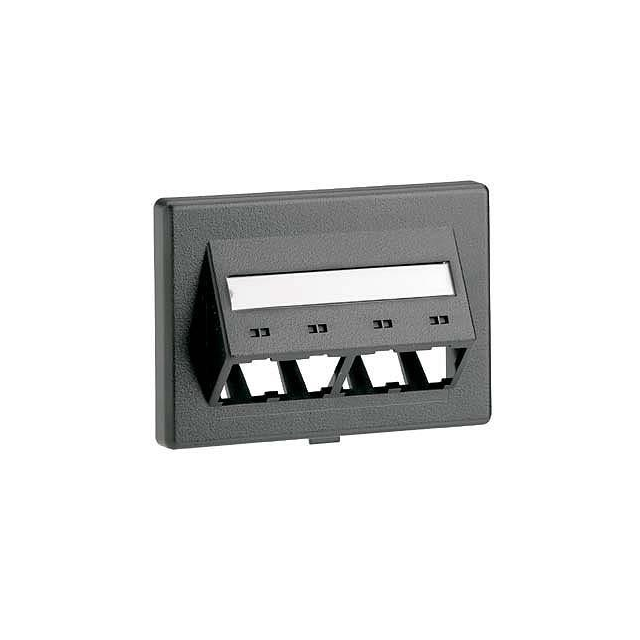 FURNITURE FACEPLATE, 4 PORT, HER