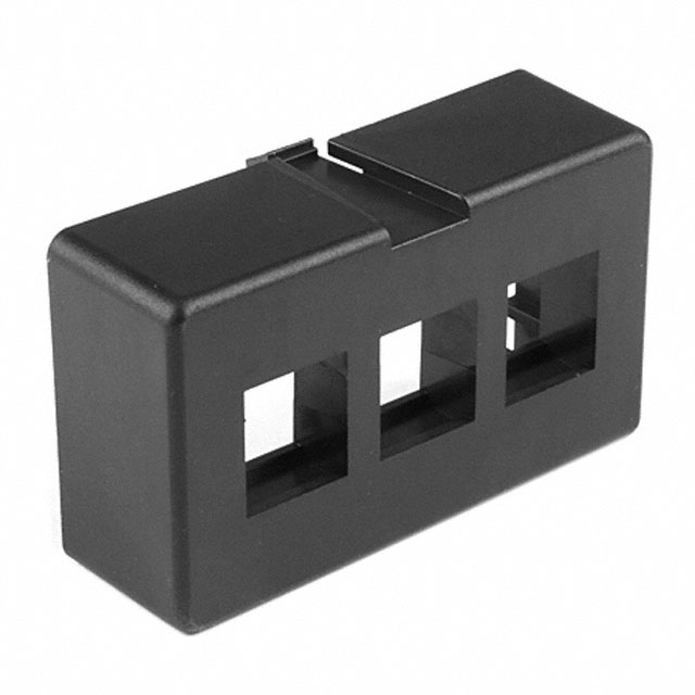 FACEPLATE 3PORT BLACK