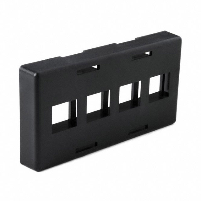 FACEPLATE 4PORT BLACK
