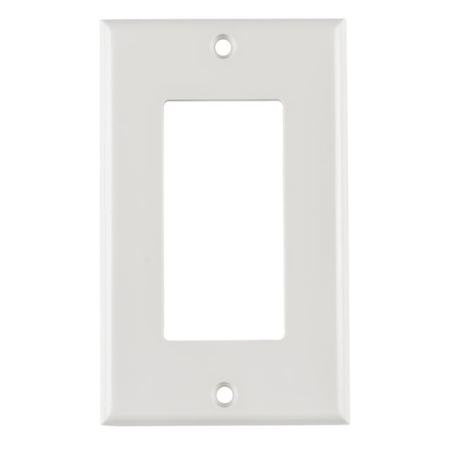 FACEPLATE SNGL GANG 1PORT WHITE