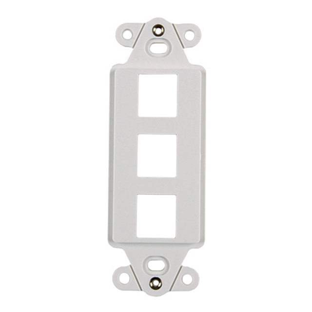 MOD FRAME SNGL GANG 3PORT WHITE