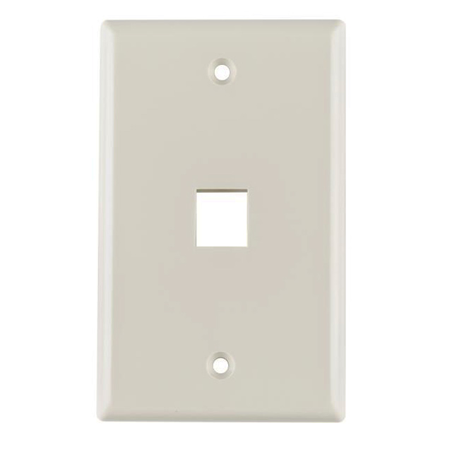 FACEPLATE SNGL GANG 1PORT WHITE