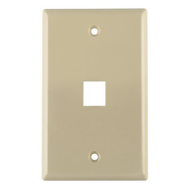 FACEPLATE SNGL GANG 1PORT IVORY