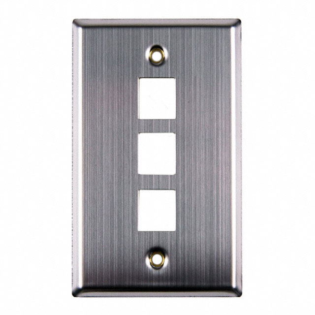 FACEPLATE SNGL GANG 3PORT SILVER