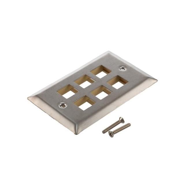 STAINLESS WALL PLATE FOR 6 KEYST