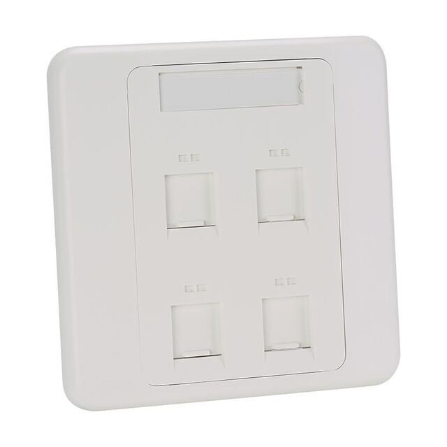 NETKEY FACEPLATE 4-PORT SHUTTERE