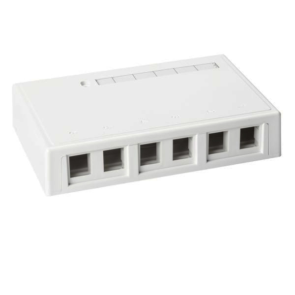 MOD BOX SMD 6PORT WHITE