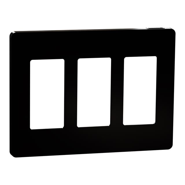 3 GANG SCREWLESS MATTE WALL PLAT