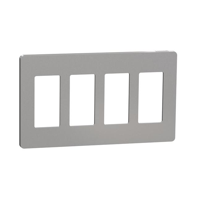 4 GANG SCREWLESS MATTE WALL PLAT