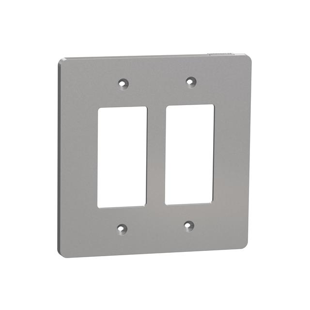2 GANG MID+ WALL PLATE GY