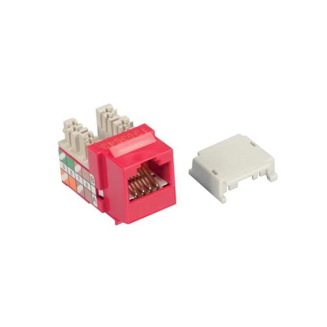 KS 110-RJ45 JACK CAT5E RED