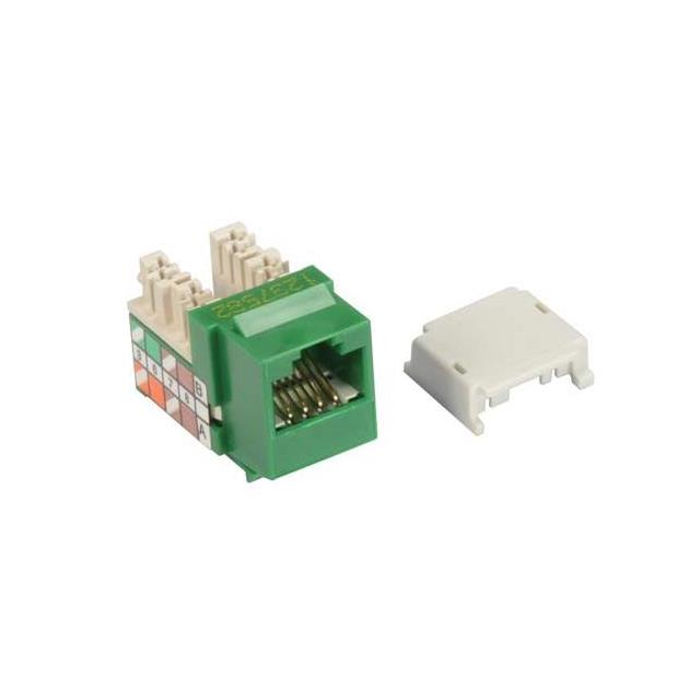 KS 110-RJ45 JACK CAT6 GREEN