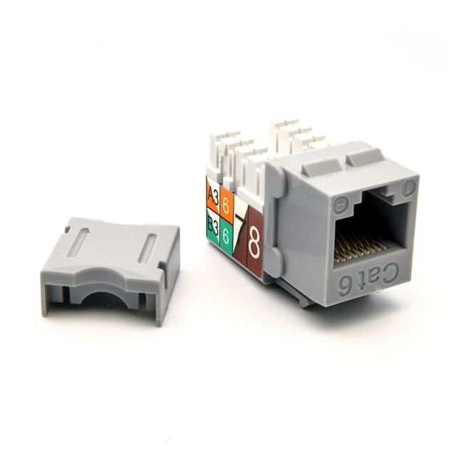 CAT6 KEYSTONE JACK, SNAP-IN, 90