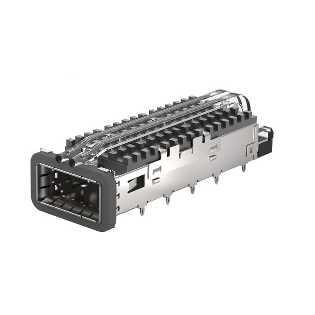 CONN QSFP28 CAGE W/HSINK R/A