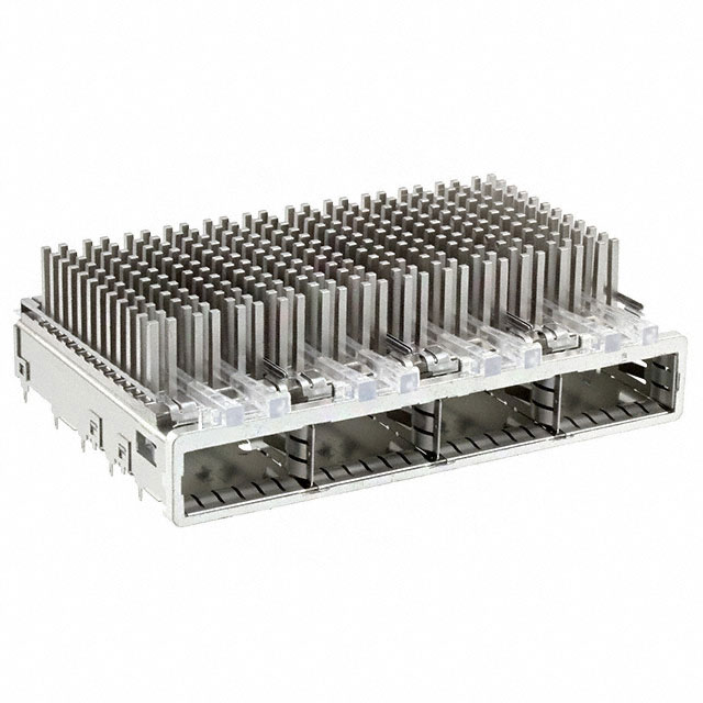 CONN QSFP+ CAGE 1X4 W/HSINK R/A