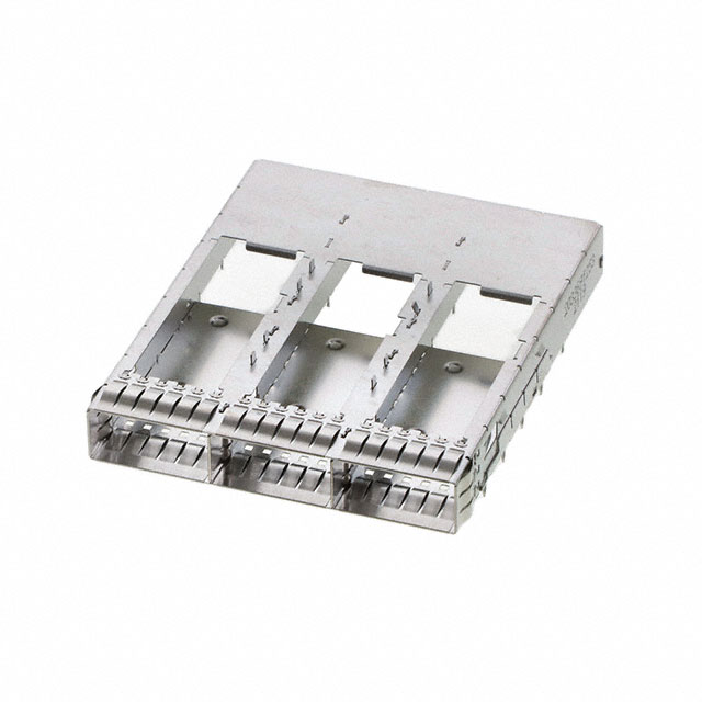 QSFP-DD CAGE ASSEMBLY, 1X3, OPEN