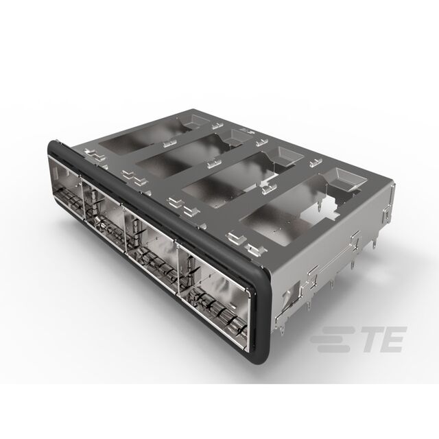 CONN QSFP28 CAGE 1X3 PRESSFIT RA