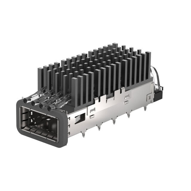CONN QSFP28 CAGE W/HSINK R/A