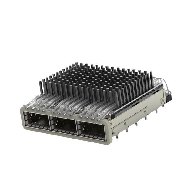 CONN QSFP28 CAGE 1X3 W/HSINK R/A