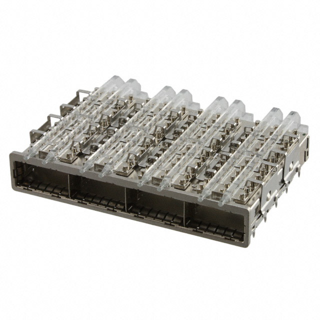 CONN QSFP CAGE 1X4 W/HSINK R/A