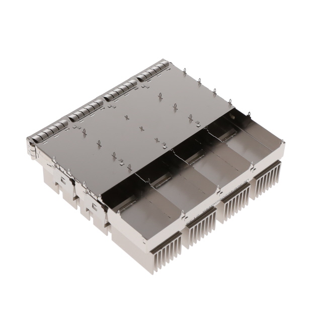 QSFP DD CAGE 1X4 W/ HS FIN PIN H