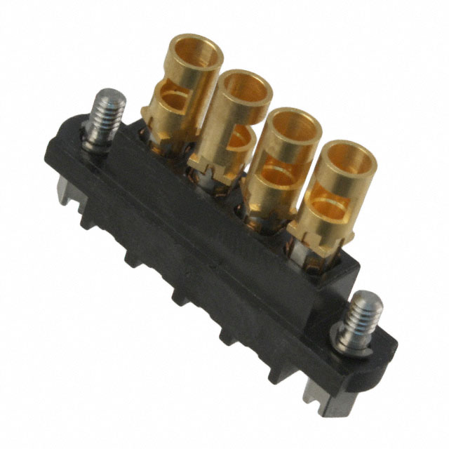 CONN RCPT 4POS SOLDER 12AWG GOLD