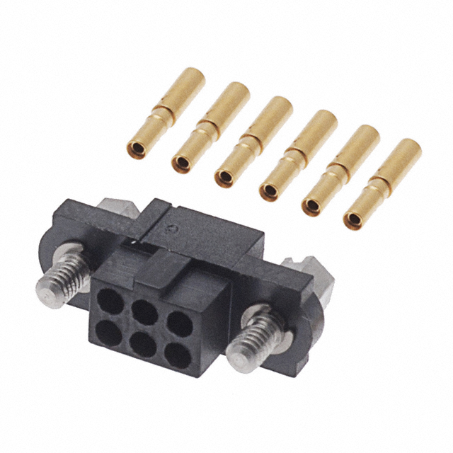 CONN RCPT 6P CRIMP 24-28AWG GOLD