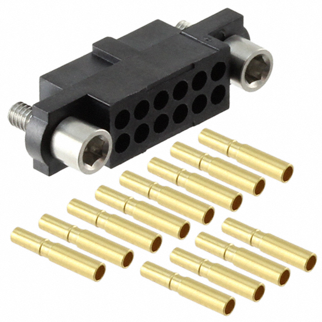 CONN RCPT 12POS CRIMP 22AWG GOLD