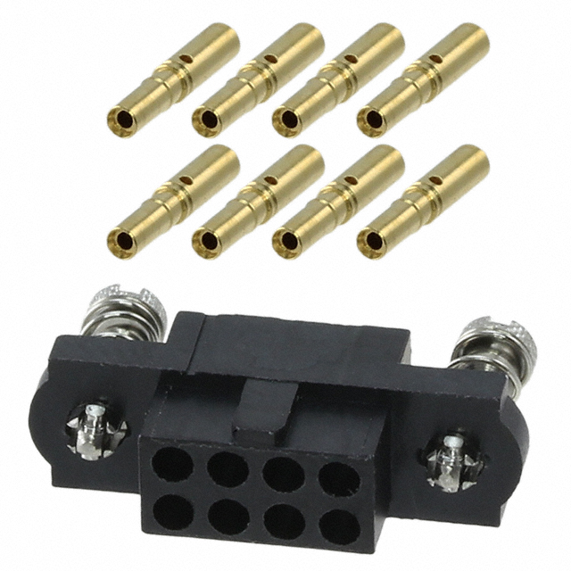 CONN RCPT 8P CRIMP 24-28AWG GOLD