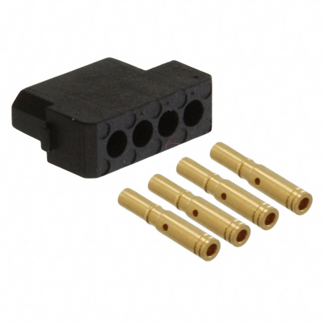 CONN RCPT 4P CRIMP 28-32AWG GOLD