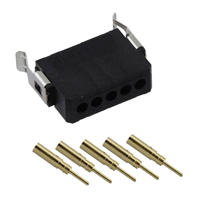 CONN PLUG 5P CRIMP 24-28AWG GOLD