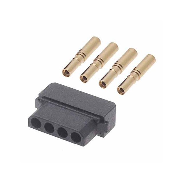 CONN RCPT 4P CRIMP 24-28AWG GOLD