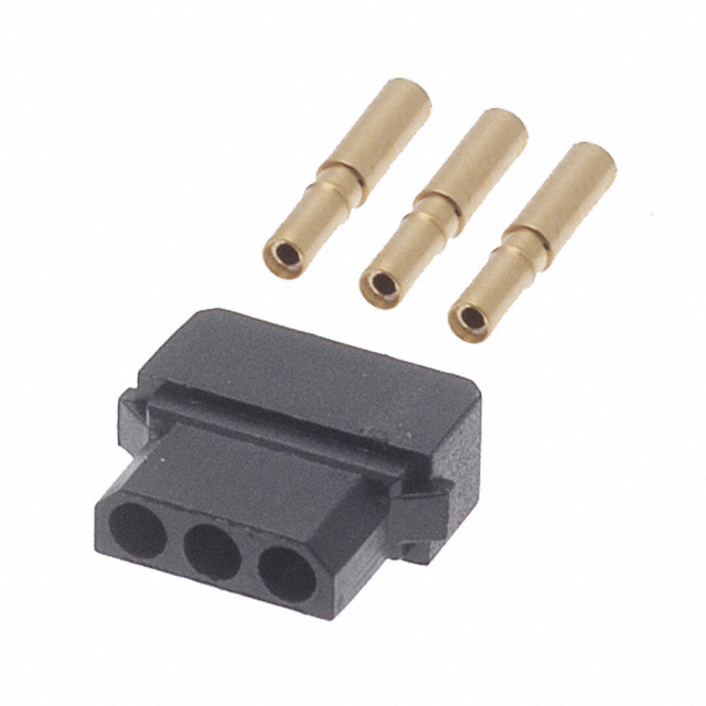 CONN RCPT 3P CRIMP 24-28AWG GOLD