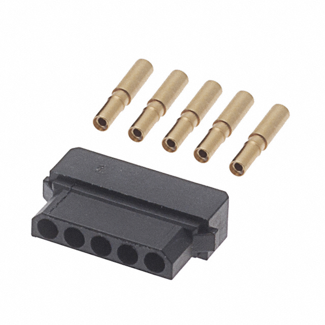 CONN RCPT 5POS CRIMP 22AWG GOLD