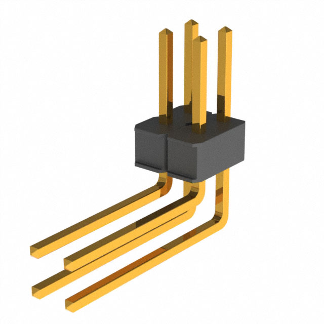 CONN HEADER R/A 4POS 2.54MM