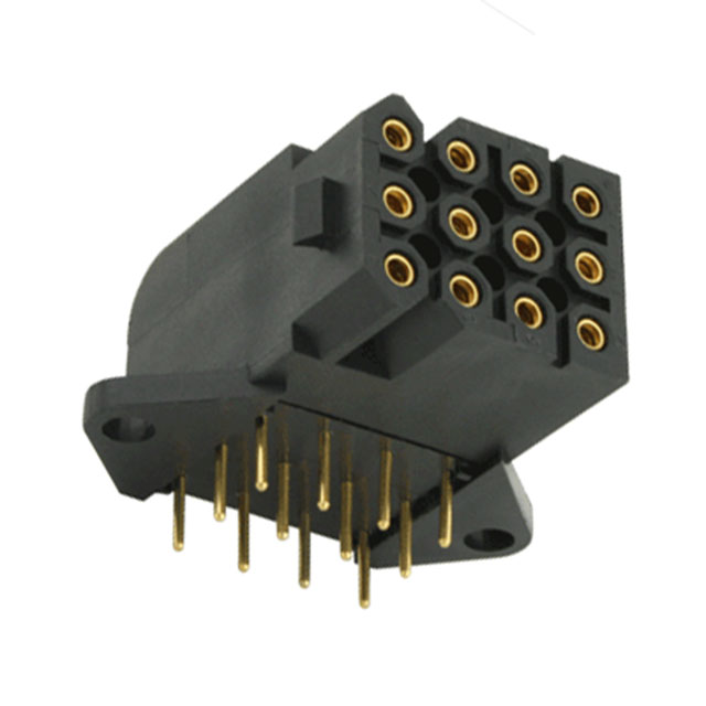 CONN RCPT 12POS 0.2 GOLD PCB R/A