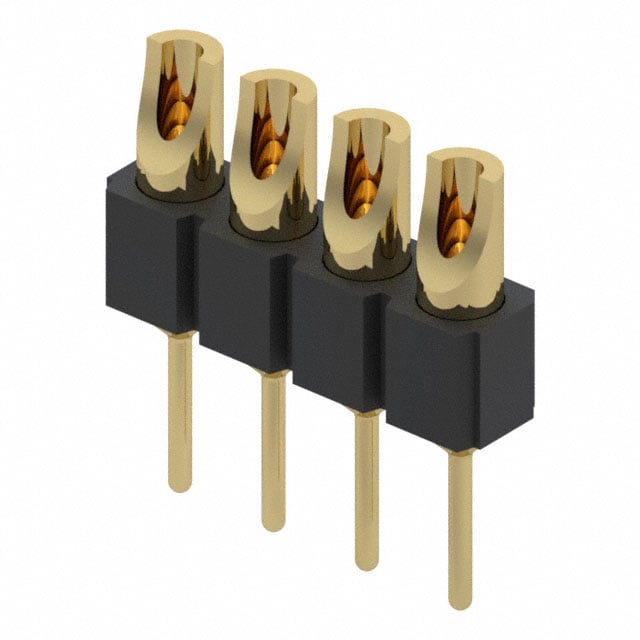 CONN HDR SOLDER 4POS GOLD