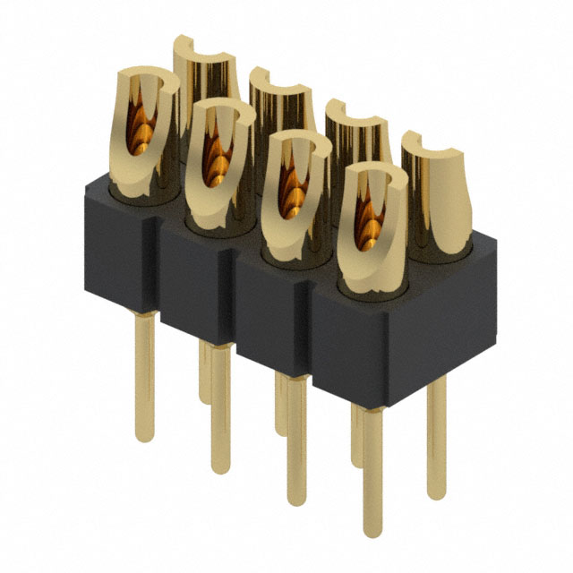 CONN HDR SOLDER 8POS GOLD