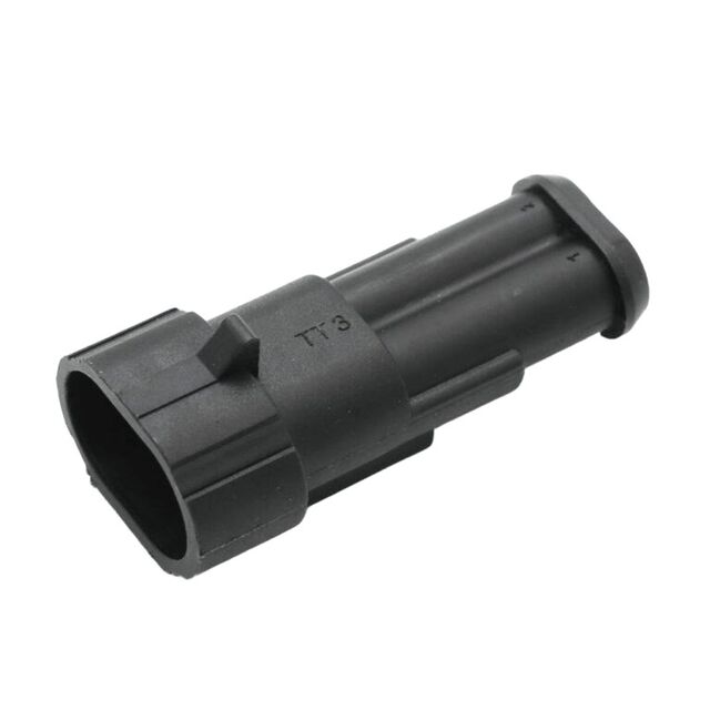 WIRE HOUSING, MALE, 2 POSITION,