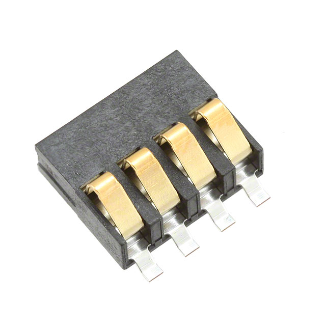 CONN SPRING BATTERY 4POS SMD