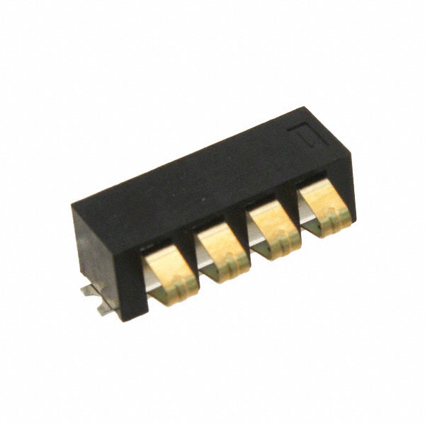 CONN SPRING BATTERY 4POS R/A SMD