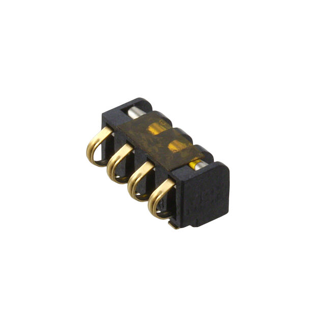 CONN SPRING BATTERY 4POS R/A SMD