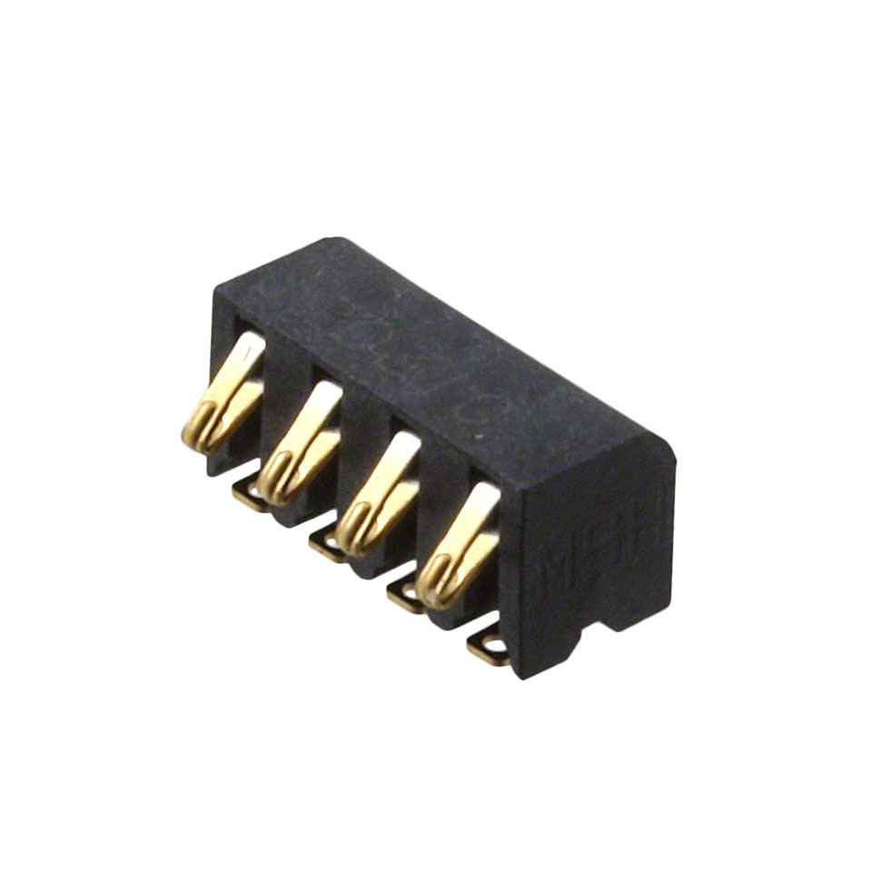 CONN SPRING BATTERY 4POS R/A SMD