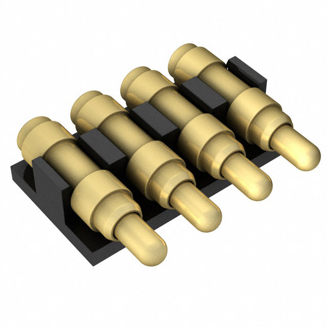 CONN SPRING PISTON 4POS R/A SMD