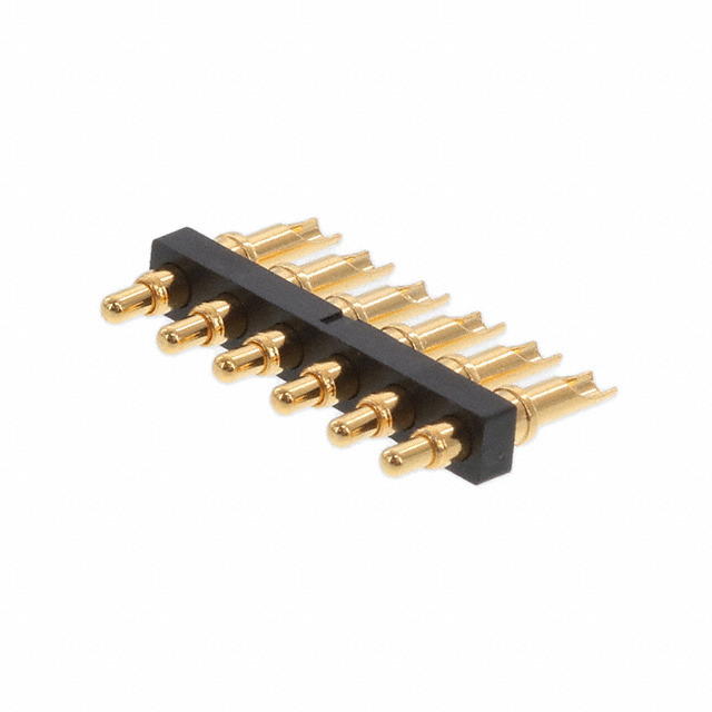 CONN SPRING PISTON 6POS SLD PCB