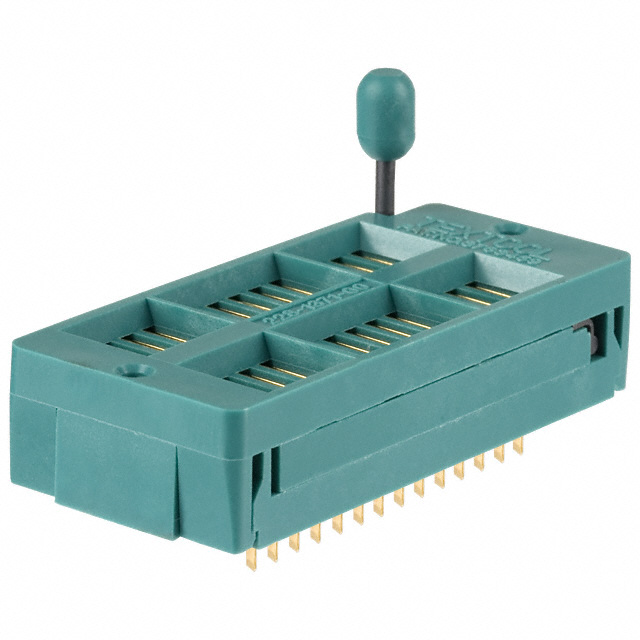 CONN IC DIP SOCKET ZIF 28POS GLD