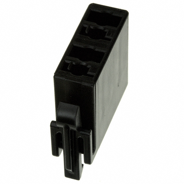 CONN HSNG RCPT&BLADE 4POS BLACK